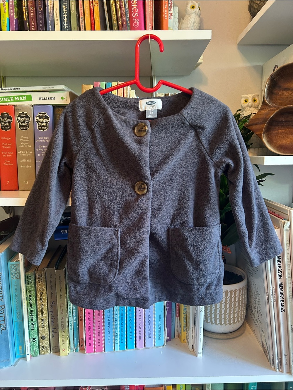 Old Navy Toddler Gray Button-Front Jacket
